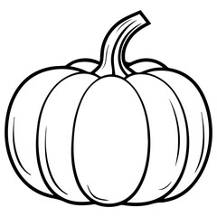 Pumpkin silhouette icon on a white background