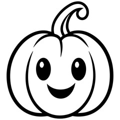 Pumpkin silhouette icon on a white background