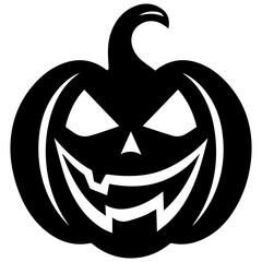 Pumpkin silhouette icon on a white background
