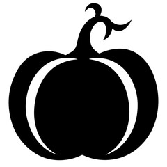 Pumpkin silhouette icon on a white background
