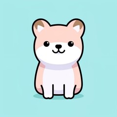 Obraz na płótnie Canvas cute kawaii dog