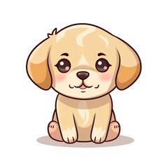 Obraz premium cute kawaii cartoon dog