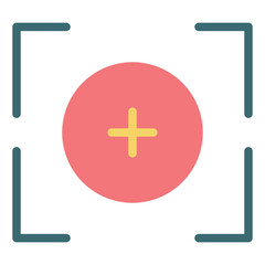 focus icon flat style vector