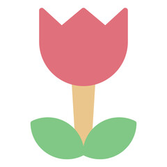 tulip icon flat style vector
