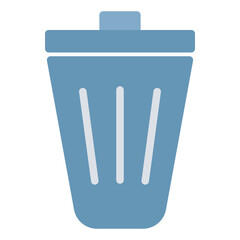 trash icon flat style vector