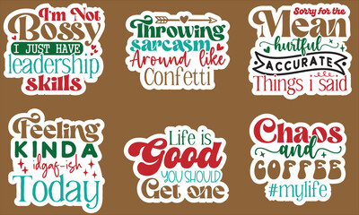 Sarcastic Coffee Mug Sticker Design