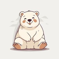 Bear. Bear hand-drawn comic illustration. Cute vector doodle style cartoon illustration.