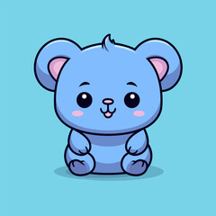 Koala. Koala hand-drawn comic illustration. Cute vector doodle style cartoon illustration.