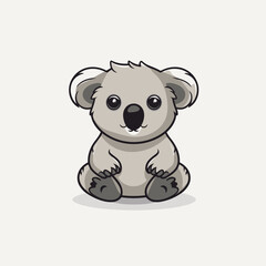 Koala. Koala hand-drawn comic illustration. Cute vector doodle style cartoon illustration.