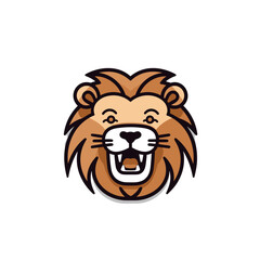 Lion. Lion hand-drawn comic illustration. Cute vector doodle style cartoon illustration.