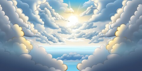 clouds and sun