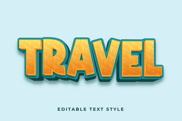 Travel 3d text effect