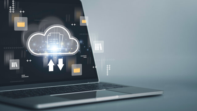 Digital cloud database for data document Management System. Online document file storage system or software, records keeping, database technology, file access privacy.