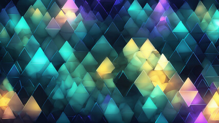 緑からのgradation,幾何学的な背景, AI Generated	
