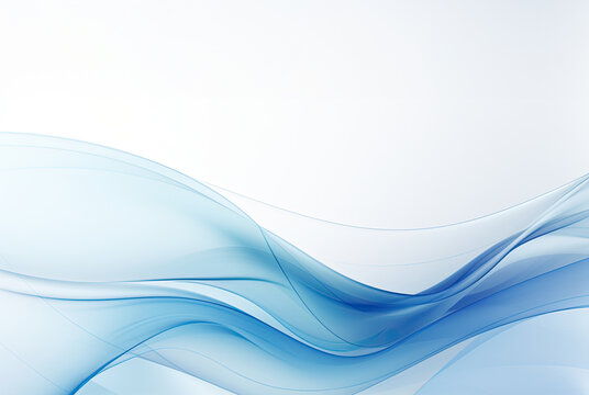 Abstract blue background for the screen, in the style of fine lines, delicate curves, soft mist, soft tonal shifts. © hakule
