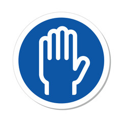 Obraz premium ISO Mandatory Circle Sign: Skin Hand Symbol (IS-1252)