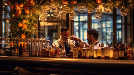 Obraz premium Modern bar interior.