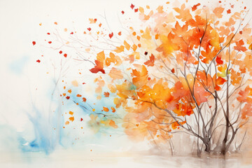 abstract autumn background generated AI