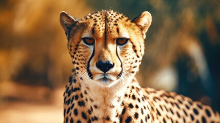 Cheetahs Face in Closeup AI Generative