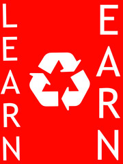 Obraz premium Recycle arrow with text 