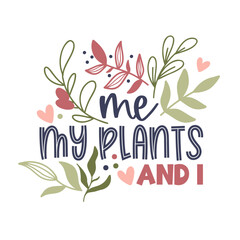 Plant Lover Inspirational vector Hand drawn typography poster. T shirt calligraphic design. Vector illustration.