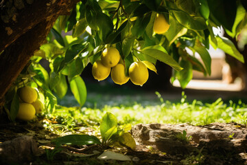 Lush Lemon Harvest on a Low Tree Limb