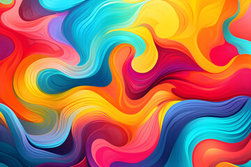 Abstract colorful liquid wave background.
