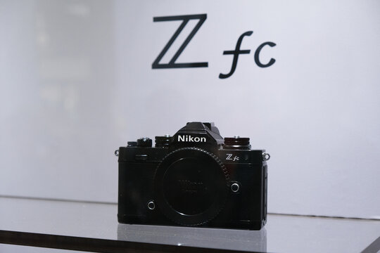 Shanghai,China-August 12th 2023: Nikon Zfc mirrorless camera product