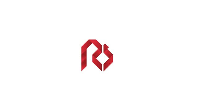 motion graphic logo animation - initial letter RS monogram real estate.