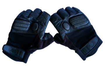 Motorcycle gloves isolated on white background