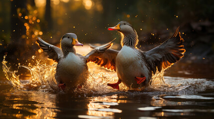 Mesmerizing Duck Courtship Ritual