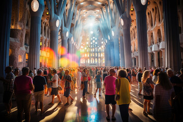 Sagrada Familia's Enchanting Space: Awe-Inspiring Columns and Ceilings