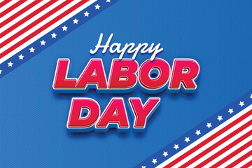 Happy labor day editable text effect template