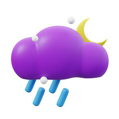 3d rendered weather forecast icon