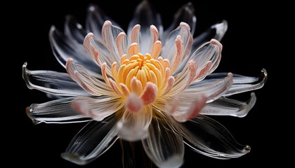 lotus flower on black background