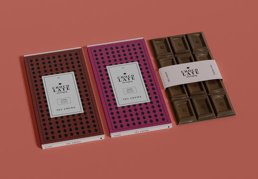 Wrapped Chocolate Bars Mockup