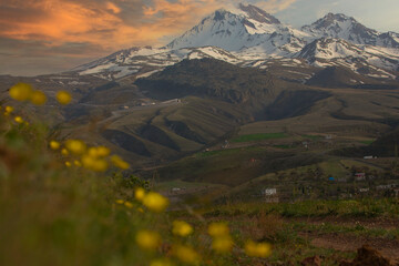 Spectacular view of erciyes, Turkey's second largest mountain