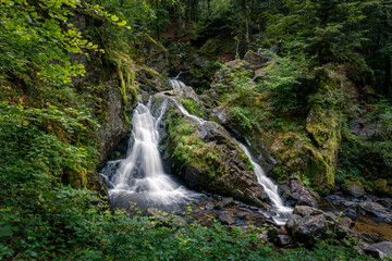 Beautiful waterfall in the Vosges area of France named 'de tendon' This photo is of the small...