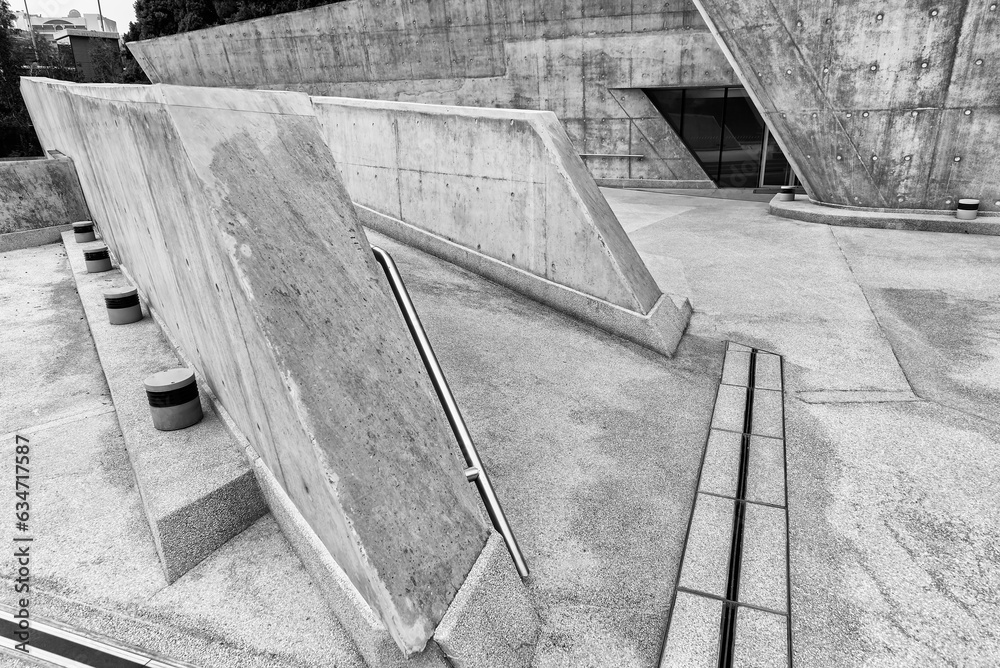 Aufkleber exterior of modern architecture. building abstract background
