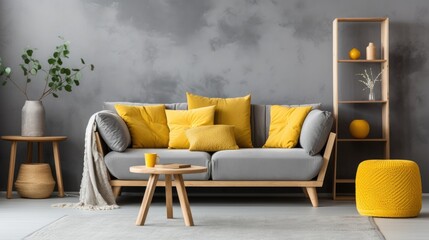 Boho Chic Living Room with Gray Sofa | Interior Design Inspiration