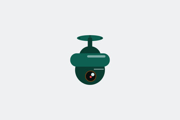 vector logo illustration of surveillance camera or cctv

