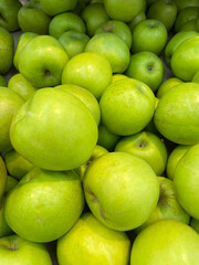 
green, apples, group, close-up, background