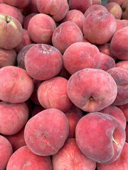 
red, ripe, peaches, group, close-up,