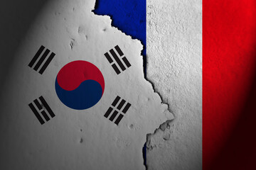 Relations between South Korea and France. South Korea vs France.