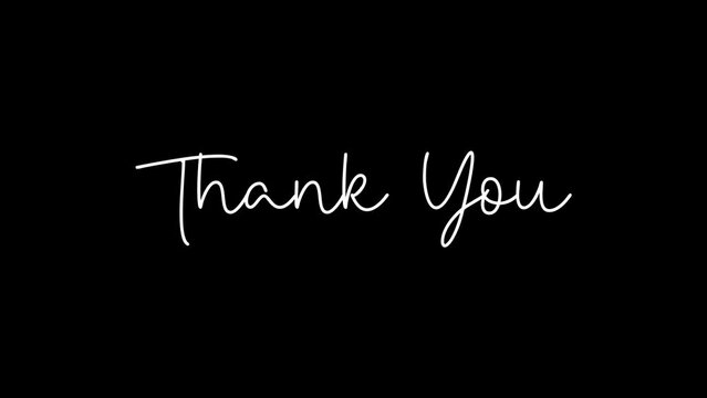 Thank you animation effect