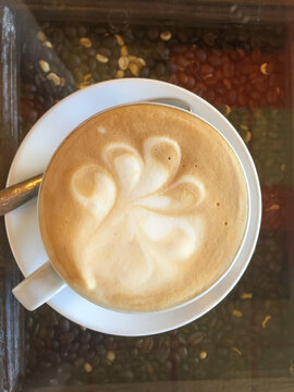 Frothy Latte at the Coffee Shop