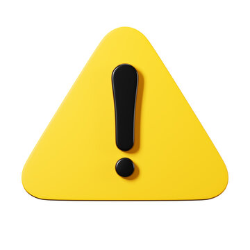 Exclamation mark, symbol 3D rendering illustration