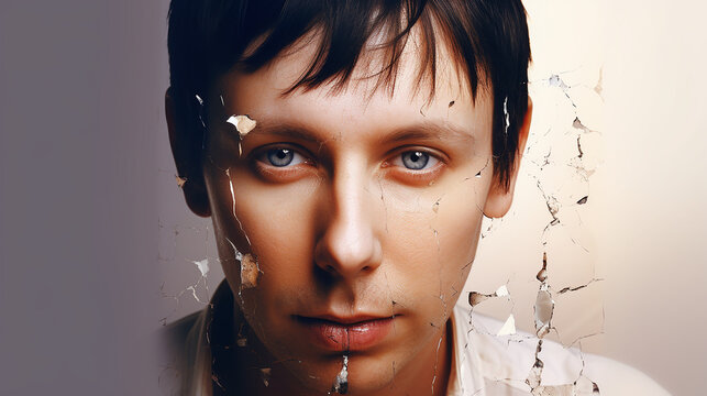 retrato de homem Rasgar Imagem