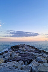 Coucher de soleil en bord de mer