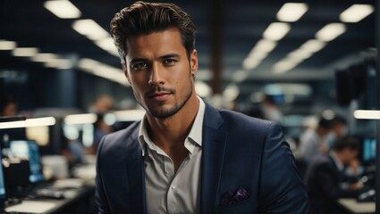 Obraz premium A businessman in a professional setting